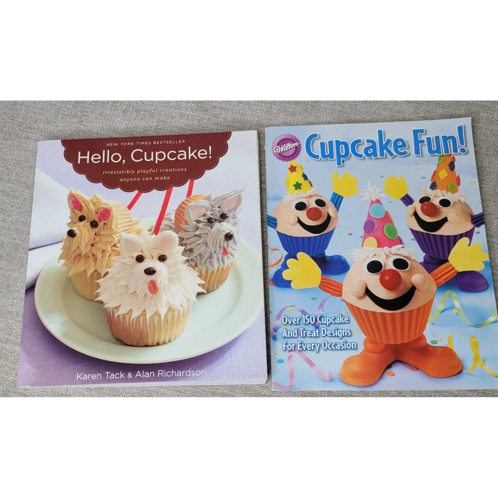 Hello Cupcake Book NY Times‎ Bestseller + Wilton Cupcake Fun Magazine Baking Lot